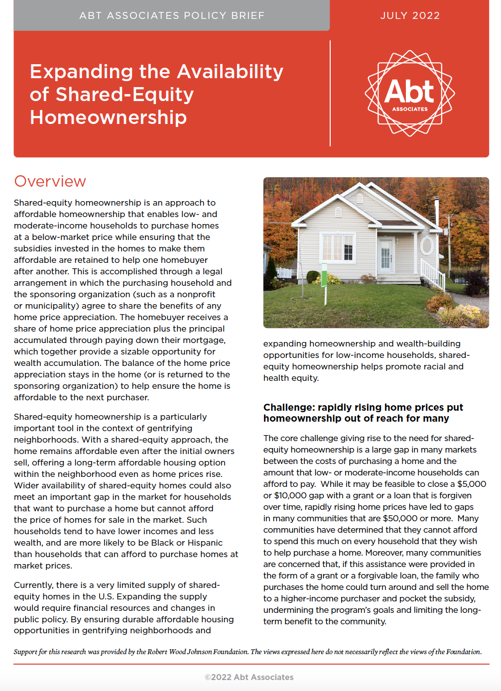 Expanding the Availability of Shared-Equity Homeownership